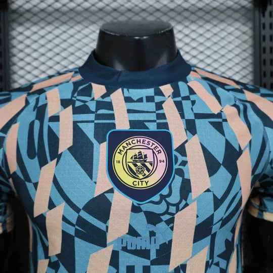 Maillot Manchester City Blue Retro Style Special Edition Shirt 24-25