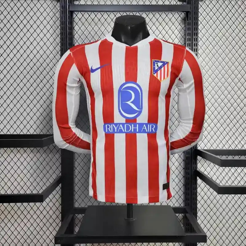 Atlético Madrid Heimtrikot Langarm Spielerversion 2025/2026