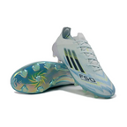 Adidas F50 White and Blue Cleats