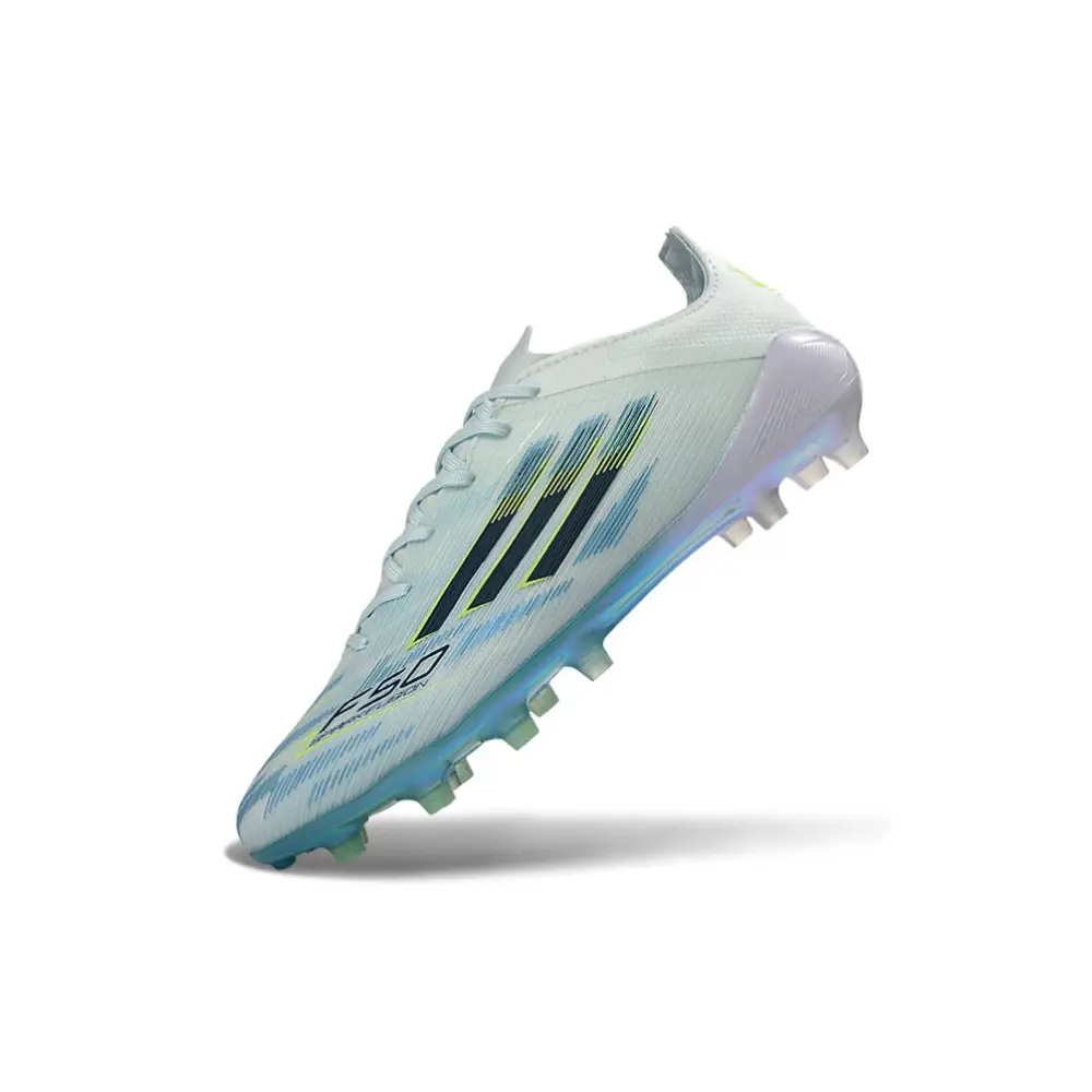 Adidas F50 White and Blue Cleats