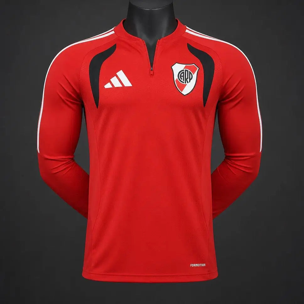 Haut de Survetement River Plate Domicile Version Joueur 2026 Rouge Passe D