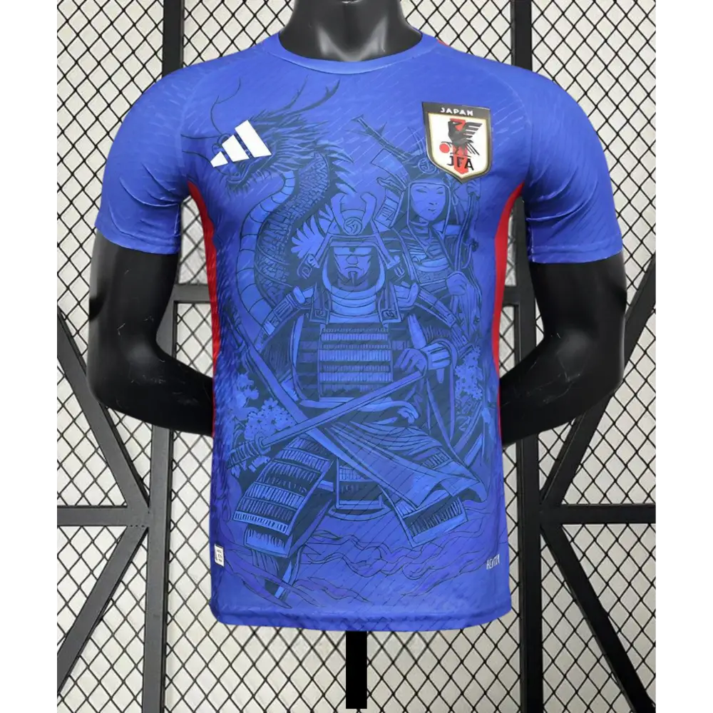 Japanisches Konzept Blauer Samurai