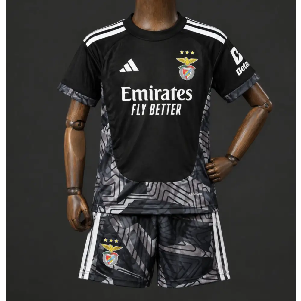 Kit enfant Benfica Lisbonne Gardien Extérieur 26/27 Noir Passe D