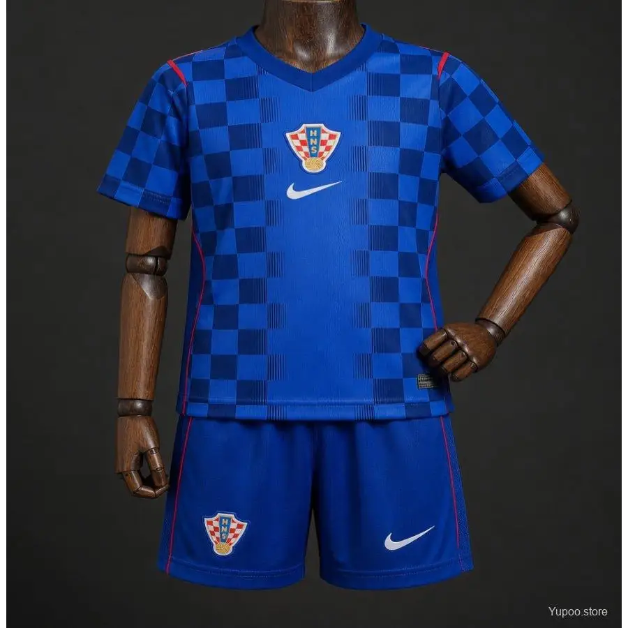 Kids' Croatia World Cup Away Kit 2026