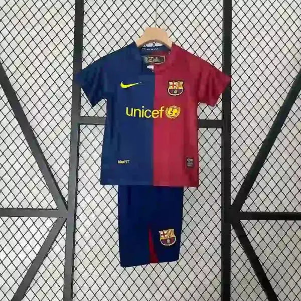 FC Barcelona Kinder Heim Retro Ausrüstungsset 2008/2009