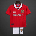 Kit Enfant Manchester United Domicile Retro 1999 Passe D