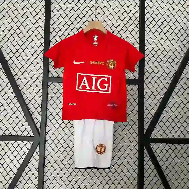 Manchester United Kids' Home Retro Kit 2007/2008