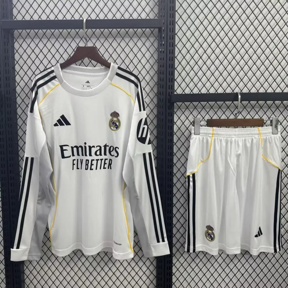 Real Madrid Kinder Langarm Heimtrikot 2025/2026