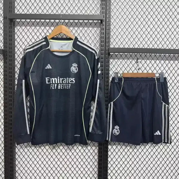 Real Madrid Kinder Auswärtstrikot Langarm 25/26