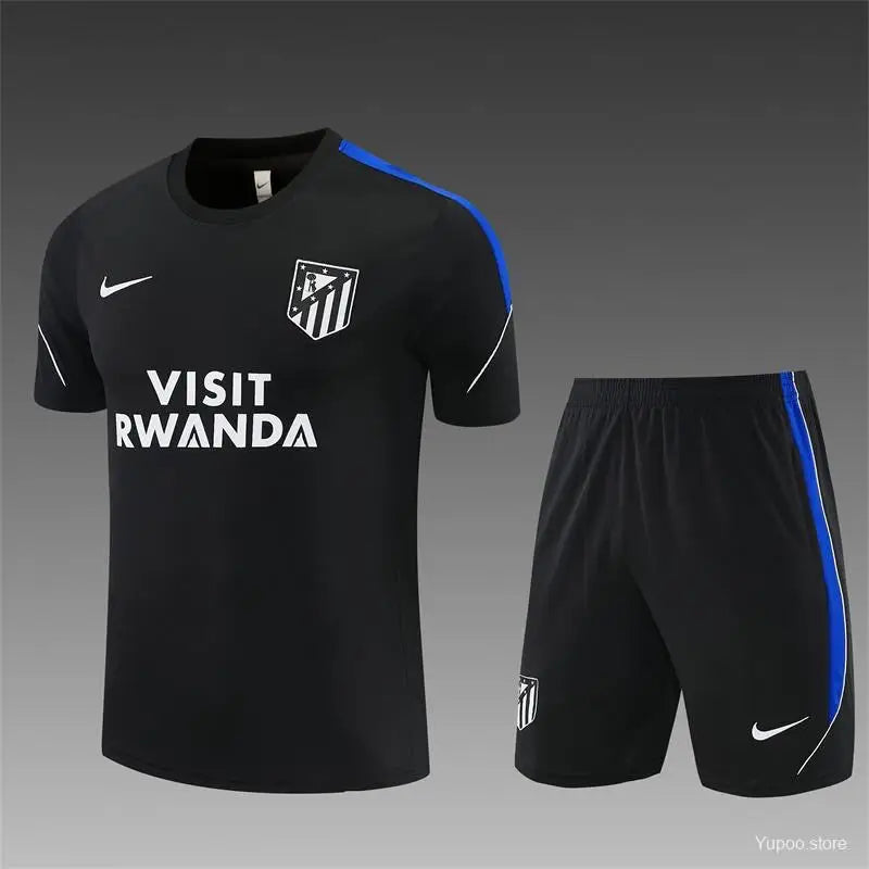 Trainingsset Atlético Madrid Schwarz 2025/2026 Kurzarm