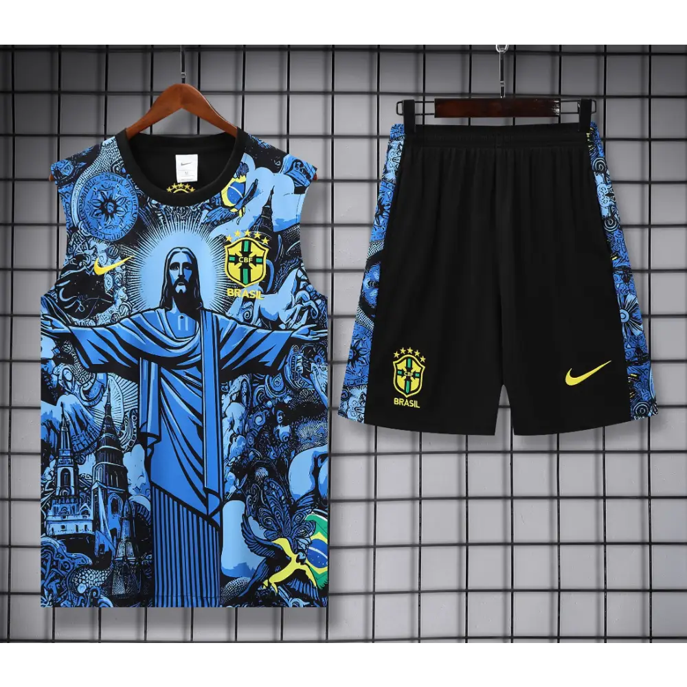 Brasilien Trainingsset Schwarz & Blau 2025/2026