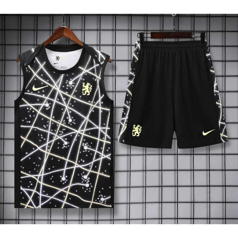 Chelsea Training Set Schwarz Gestreift 2025/2026