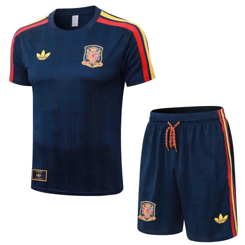 Kit Entraînement Espagne Domicile Coupe du Monde 2026 Manches courtes Passe D