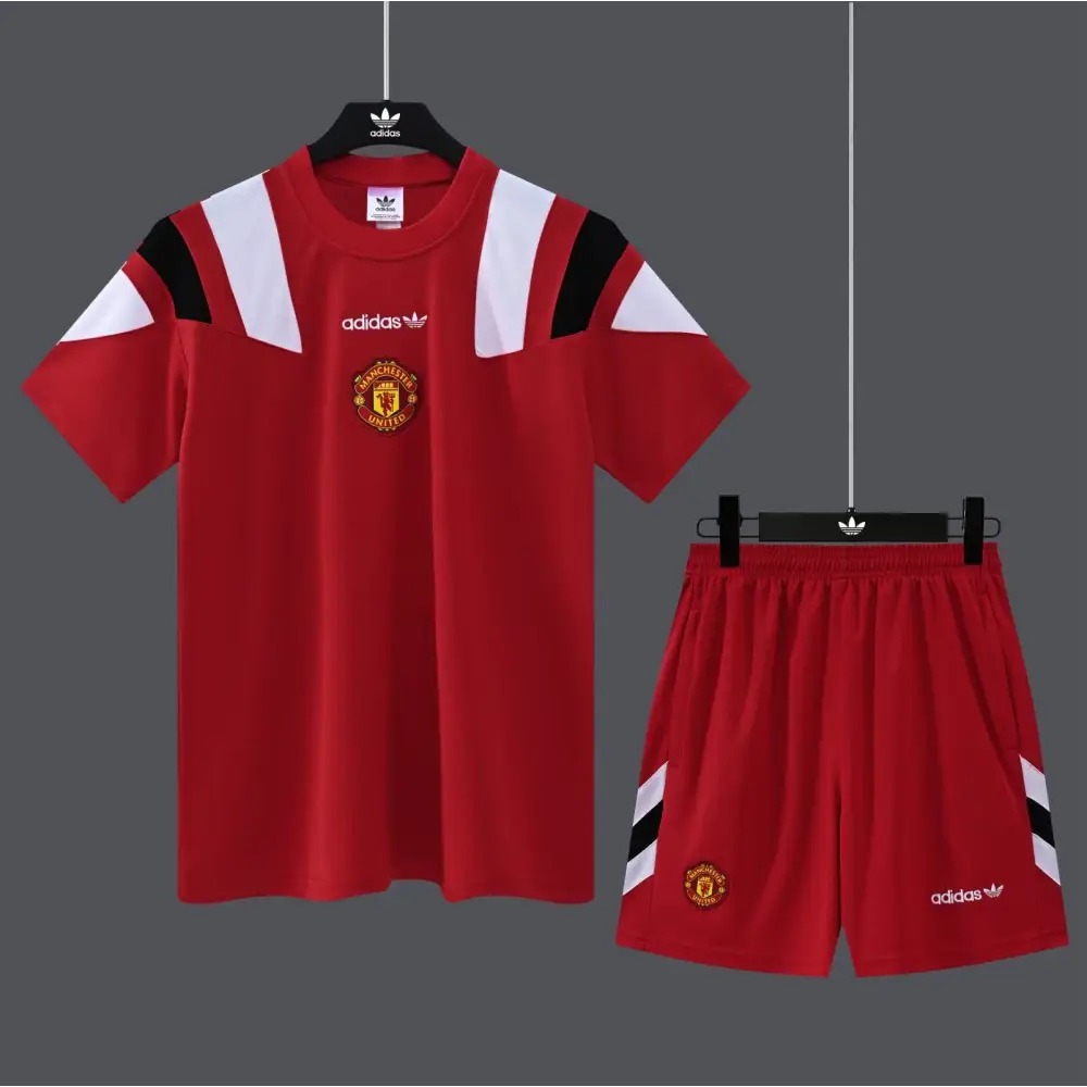 Kit Entraînement Manchester United 2026/2027 Retro Manches courtes Rouge Passe D
