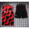 Trainingsanzug Manchester United Schwarz-Rot Gestreift 2025/2026