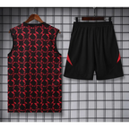 Kit Entraînement Manchester United Noir & Rouge Tâché 2025/2026