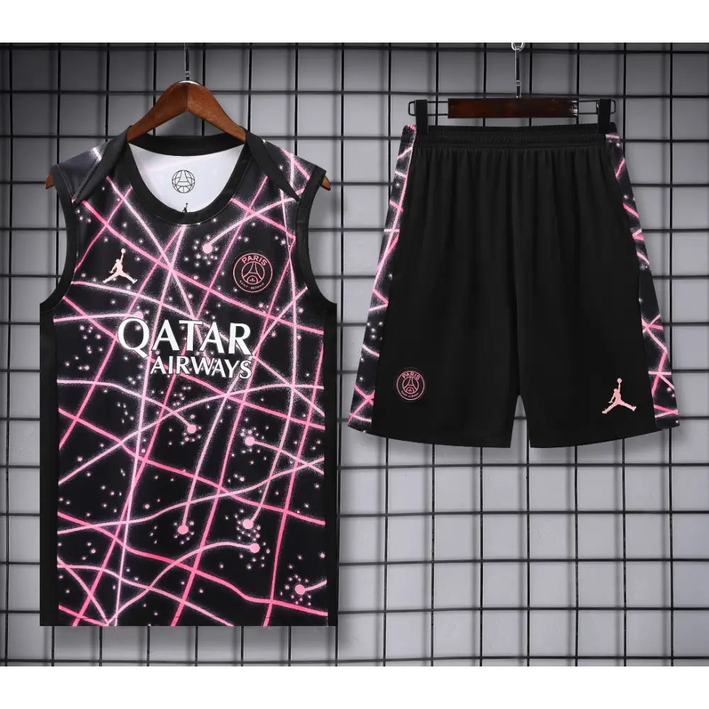Trainingsanzug PSG Jordan Schwarz & Pink 2025/2026