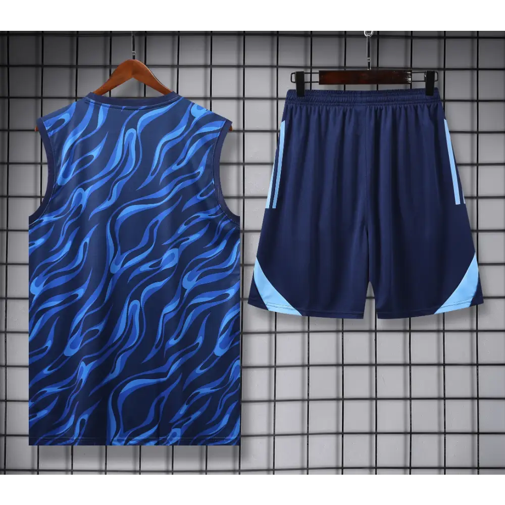 Real Madrid Trainingsanzug Blau Gestreift 2025/2026