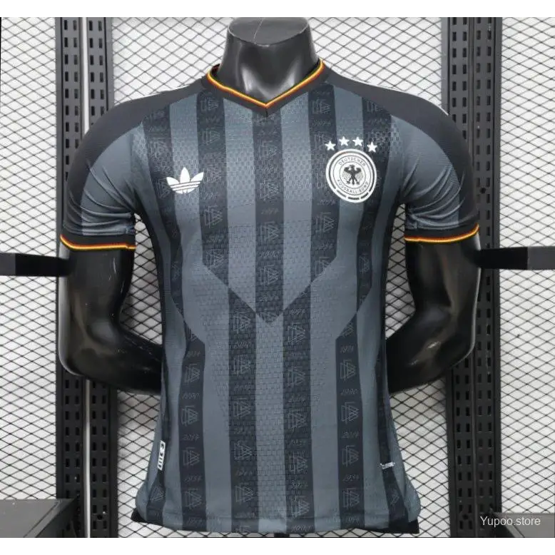 Deutschland Trikot Weltmeisterschaft 2026 Konzept Schwarz Spielerversion