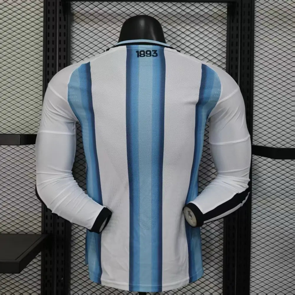 Argentinien Trikot WM 2026 Heim Weltmeister-Patch Langarm Spielerversion
