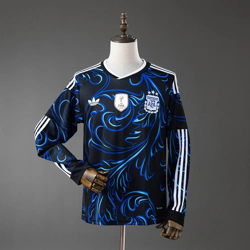 Argentinien WM 2026 Auswärtstrikot Weltmeister-Patch Langarm (Kopie)