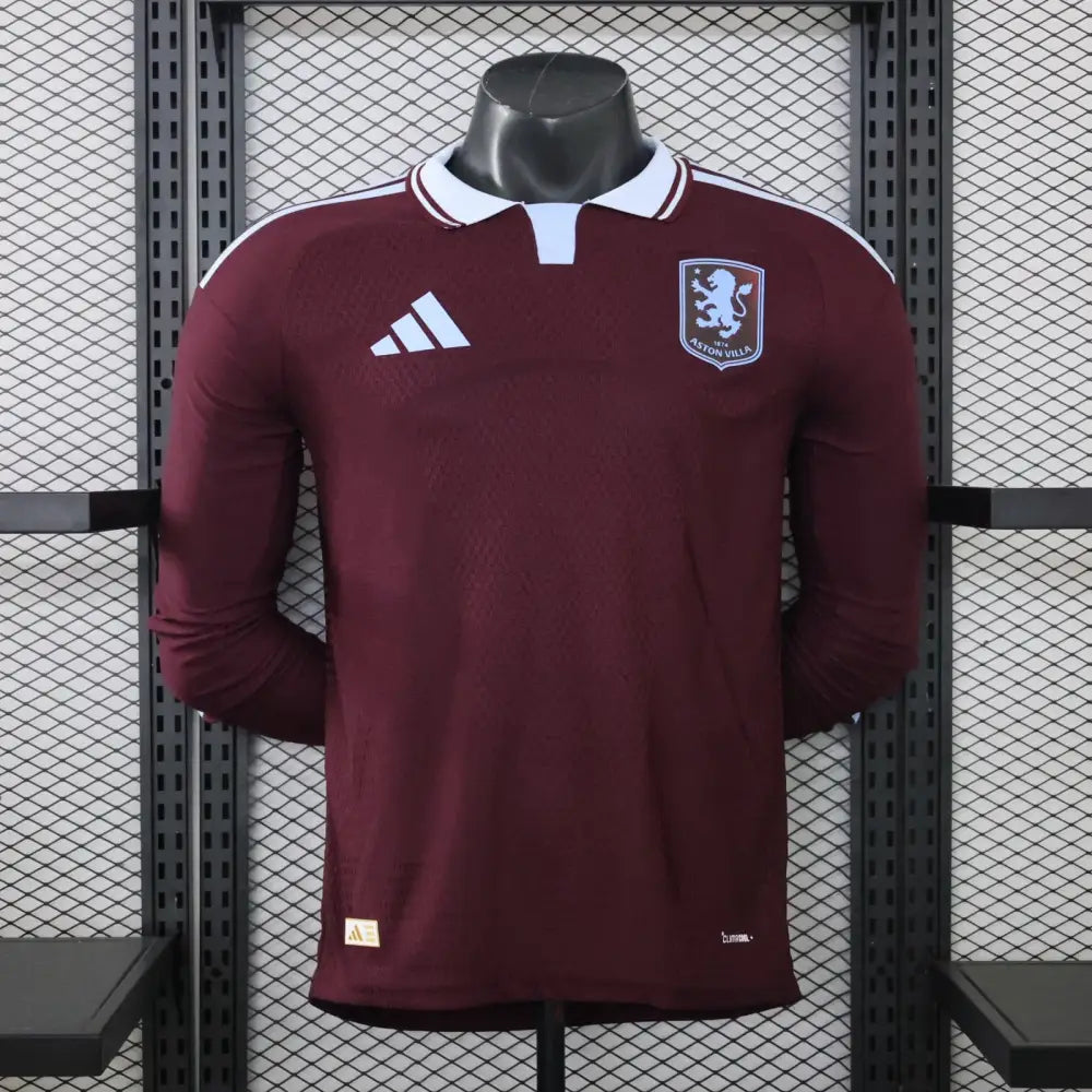 Maillot Aston Villa Domicile 2026/2027 Version joueur Manches longues Passe D