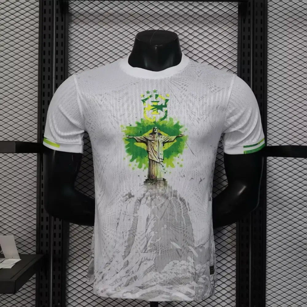 Brazil Christ Corcovado 2025 white jersey