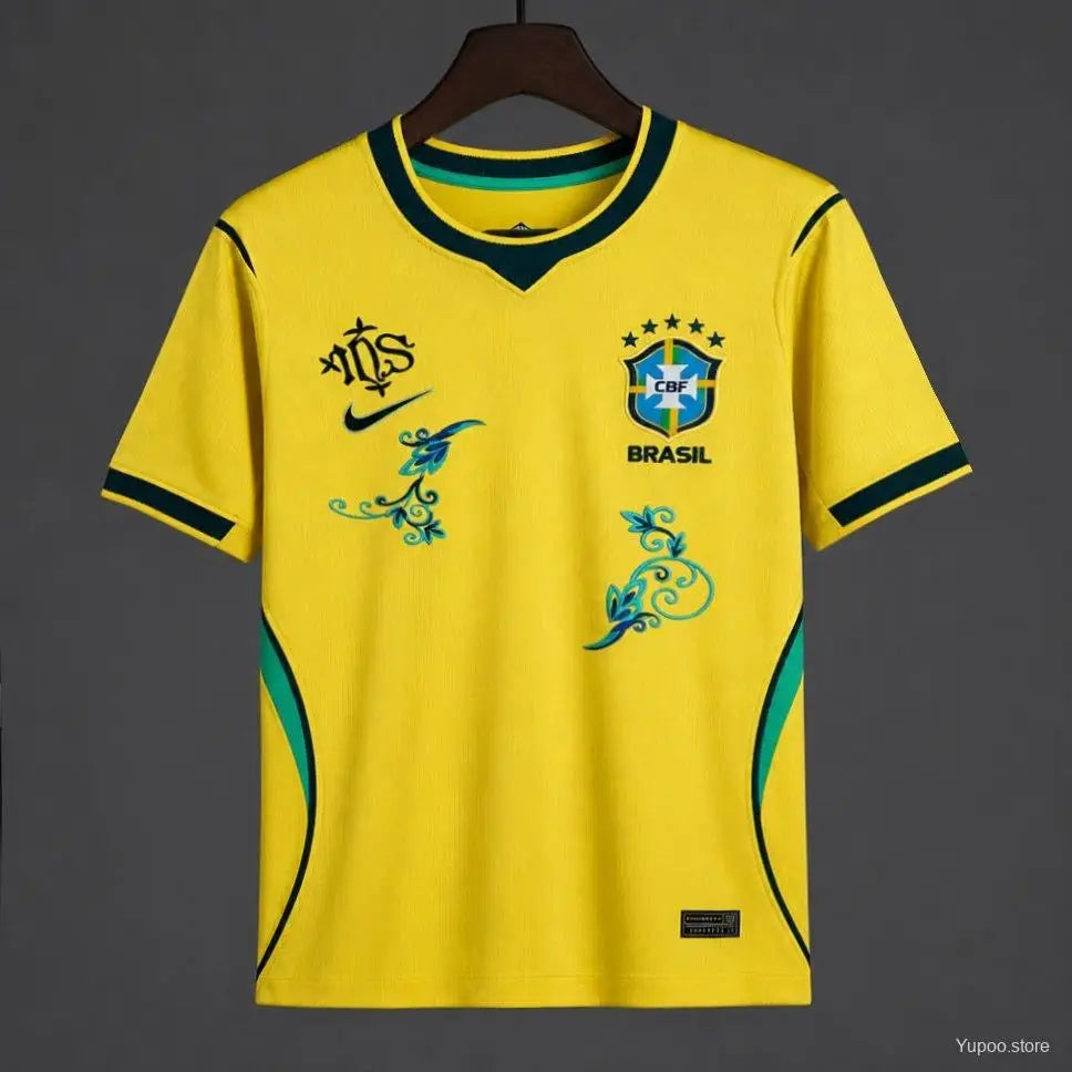 Brasilien Heimtrikot WM 2026 Blumenmuster