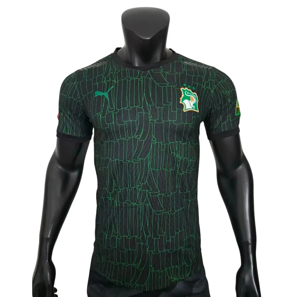 Elfenbeinküste Trikot Schwarz Spielerversion 2025/2026