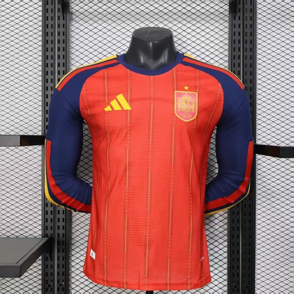 Spanien Heimtrikot Langarm Spielerversion WM 2026