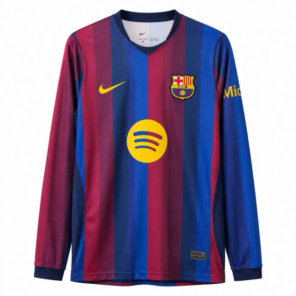 Maillot FC Barcelone Domicile Manches longues 2026/2027 Passe D