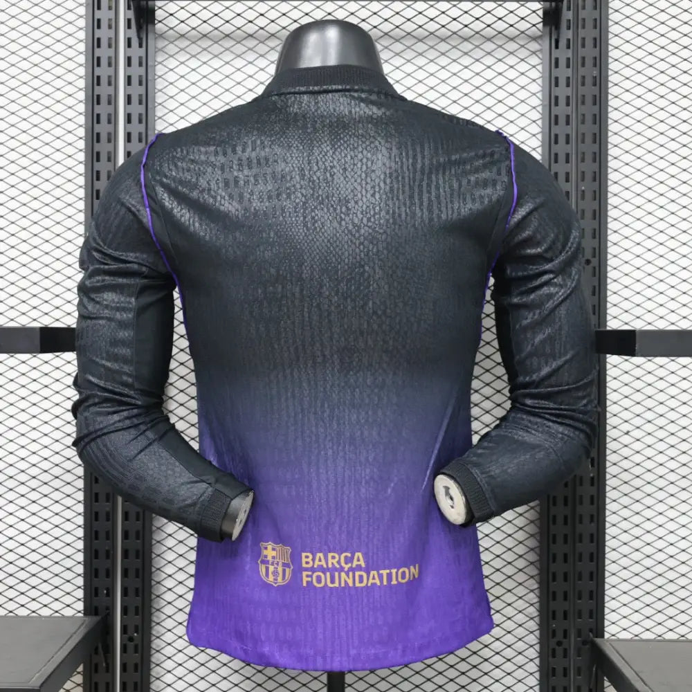 Maillot FC Barcelone Extérieur 2026/2027 Version joueur Manches Longues Passe D