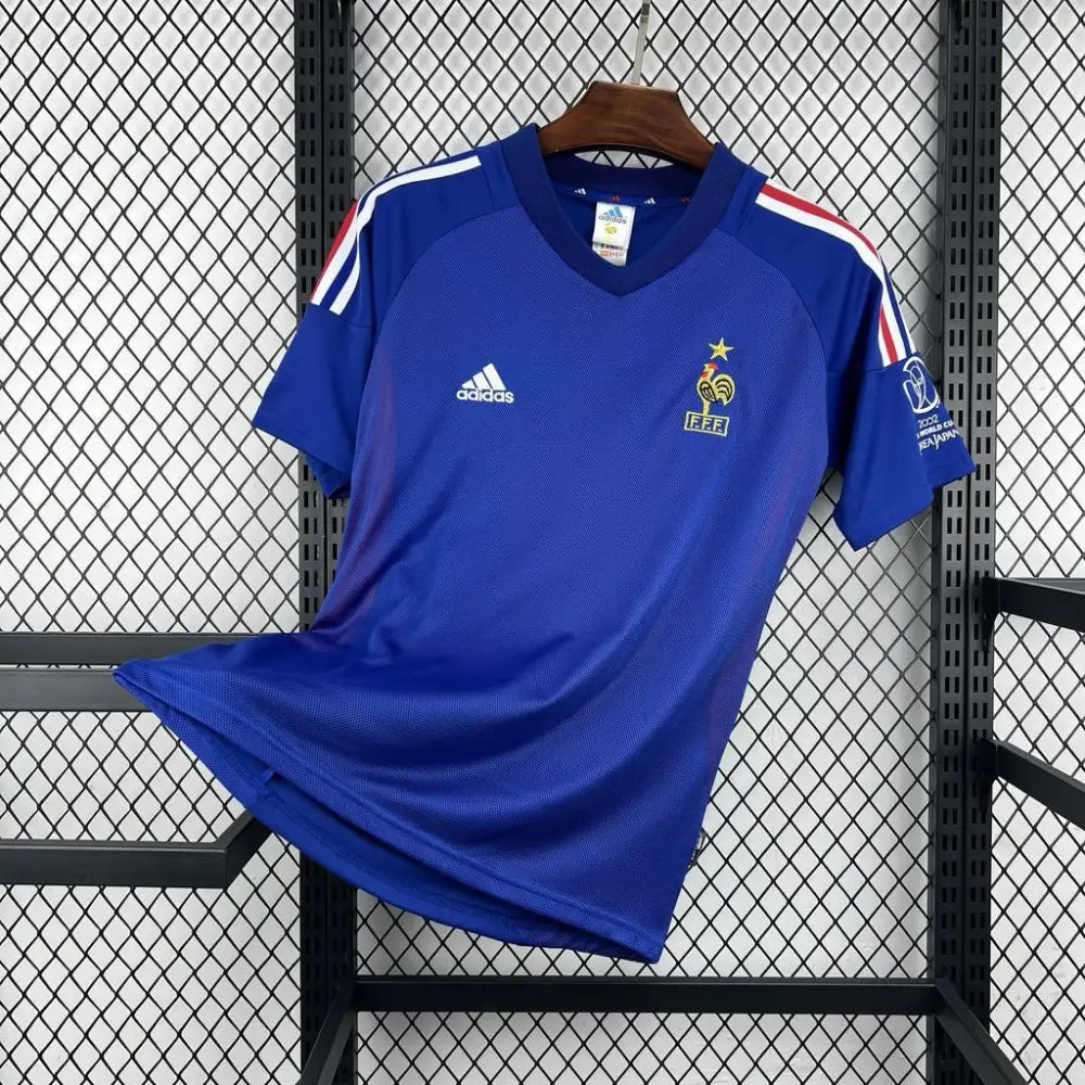 Maillot France Domicile Retro Coupe du Monde 2002 Passe D