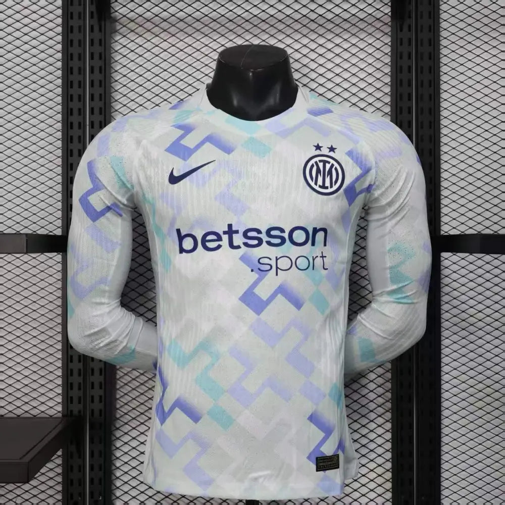 Inter Mailand Auswärtstrikot Langarm Spielerversion 2025/2026