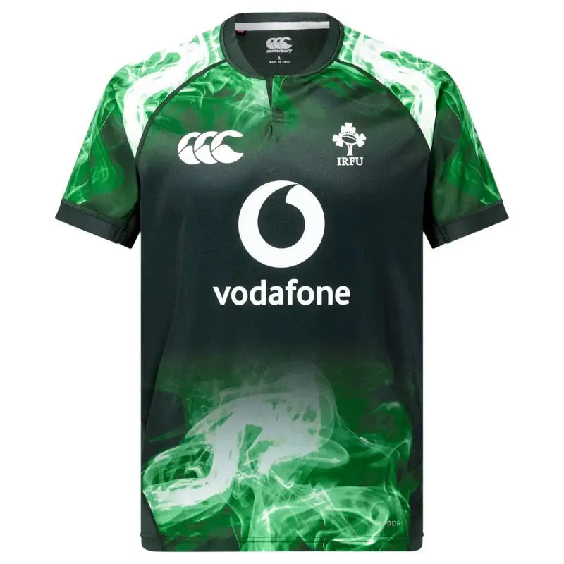 Irisches Rugby-Pre-Match-Trikot grün 2025/2026