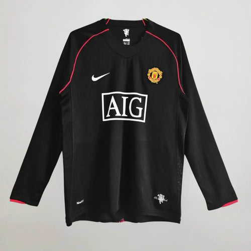Jersey Manchester United Retro Third 2007/2008 mangas largas Passe D