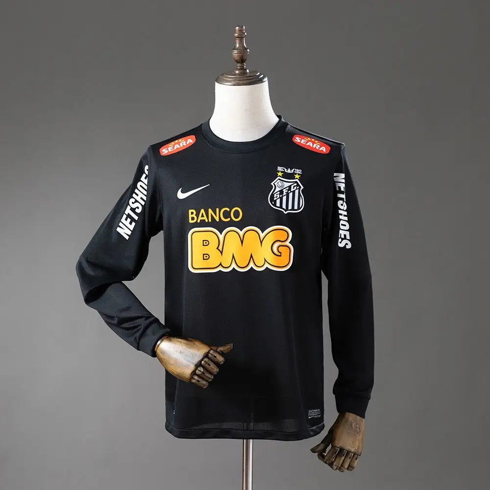Santos Langarmtrikot 2011-2012 Schwarz
