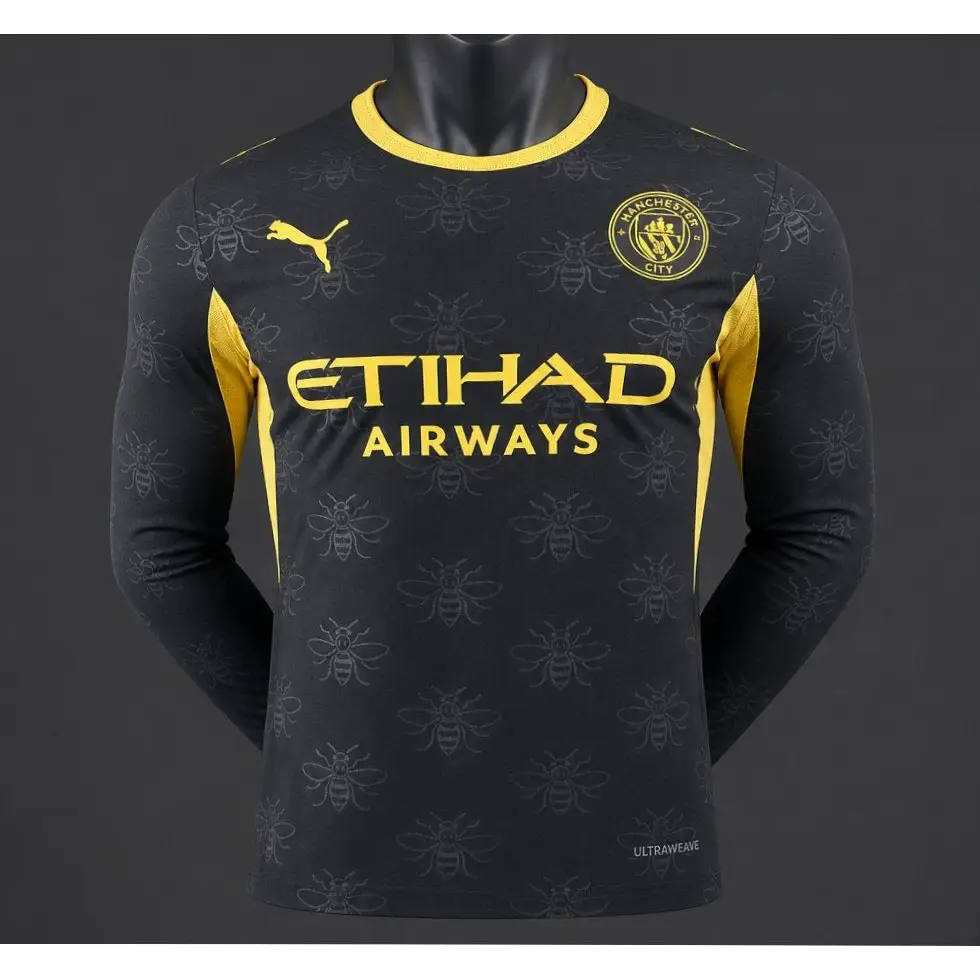 Manchester City Extérieur 2026/2027 Version Joueur Manches longues Passe D