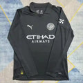 Manchester City Langarm-Auswärtstrikot Schwarz 2025/2026