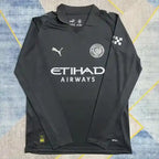 Manchester City Langarm-Auswärtstrikot Schwarz 2025/2026
