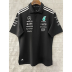 Mercedes F1 black polo shirt 2026