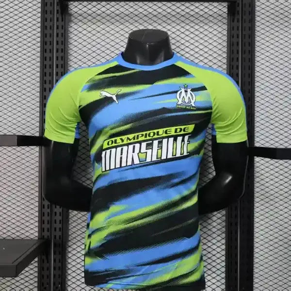OM Olympique de Marseille Pre-Match Blue/Green Player Version 2025/2026