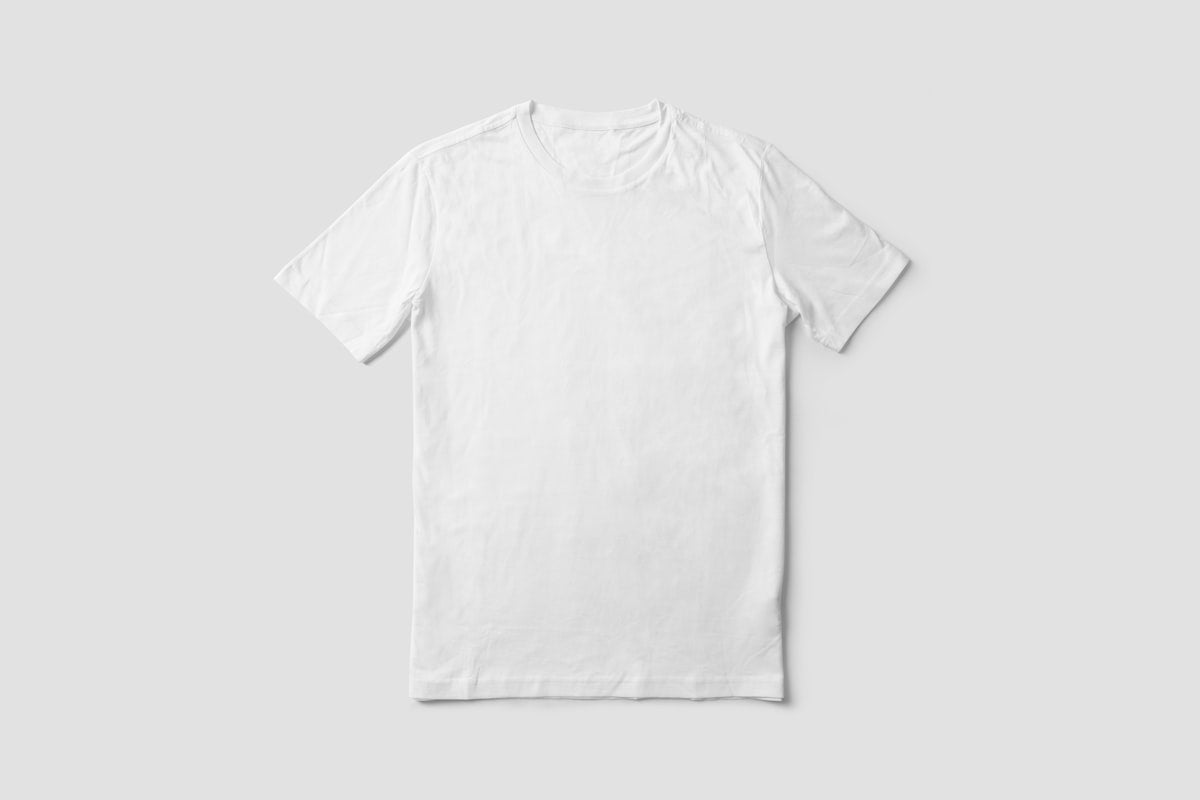 T-shirt blanc en coton, uni