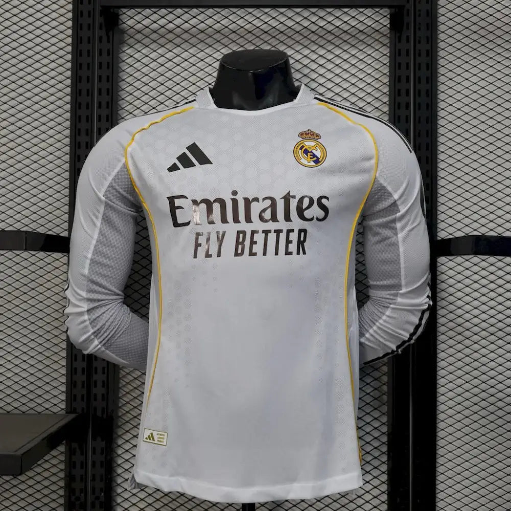 Real Madrid Heimtrikot Langarm Spielerversion 2025/2026