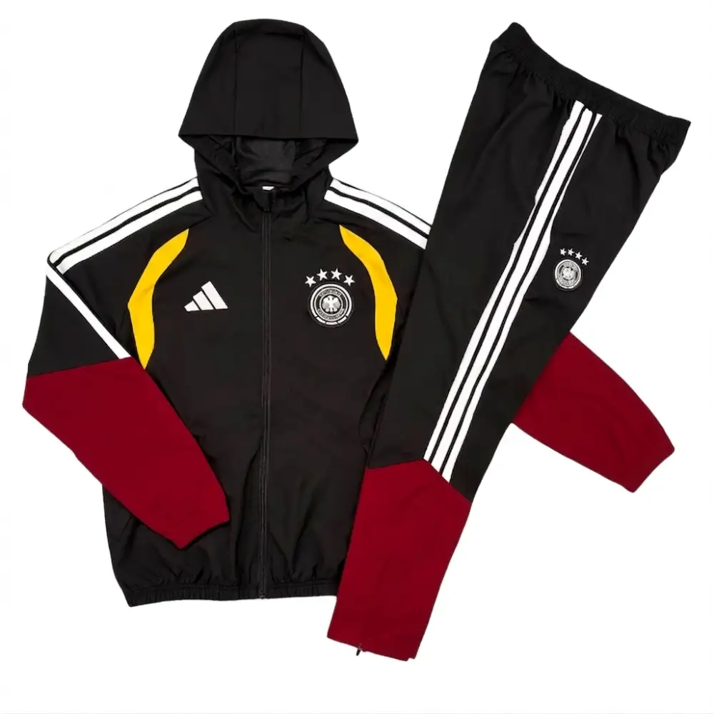 Germany Black 2026 Hooded Windbreaker Tracksuit