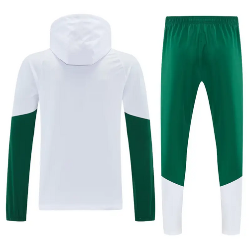 Survêtement A Capuche Coupe-Vent Italie Blanc & Vert 2026 Passe D
