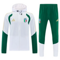 Survêtement A Capuche Coupe-Vent Italie Blanc & Vert 2026