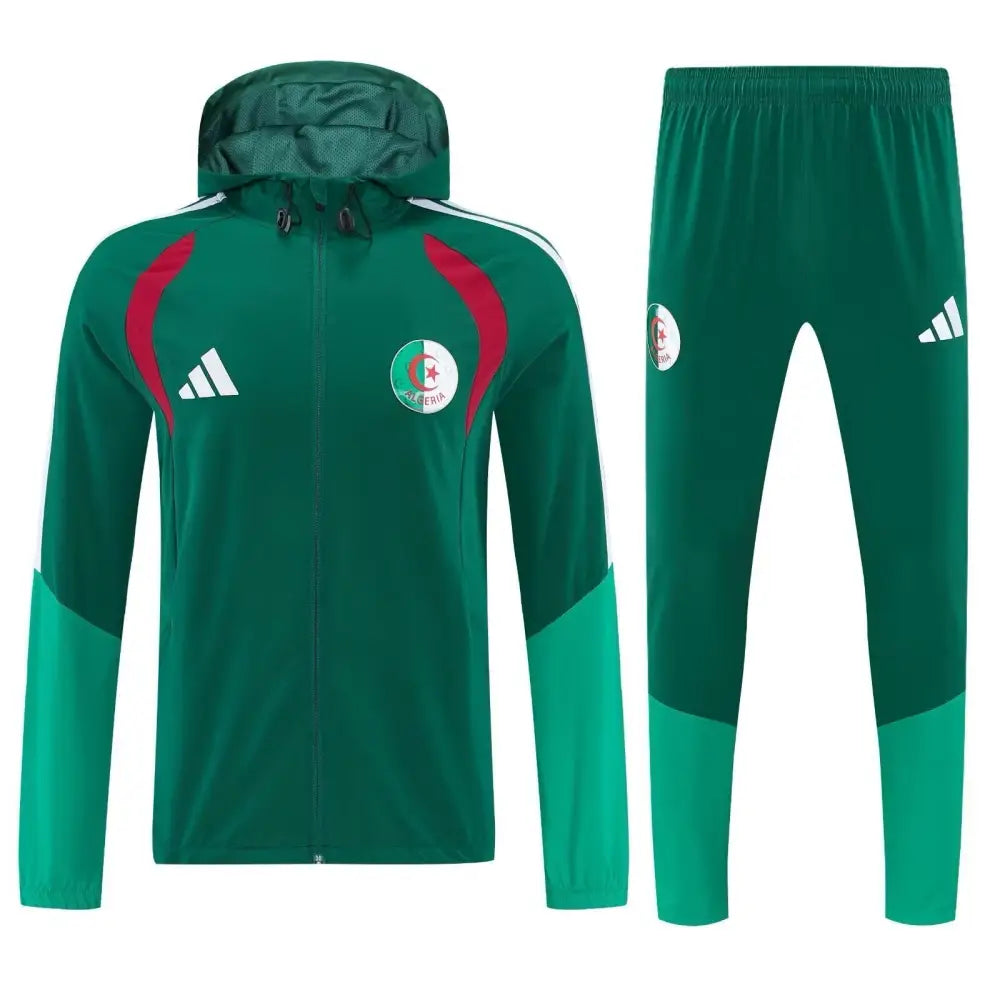 Kapuzen-Trainingsanzug Windbreaker Algerien Grün 2026