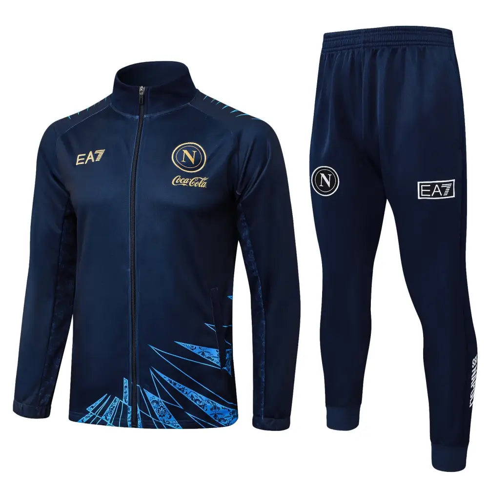 Fußball-Trainingsanzug Neapel blau 2025/2026