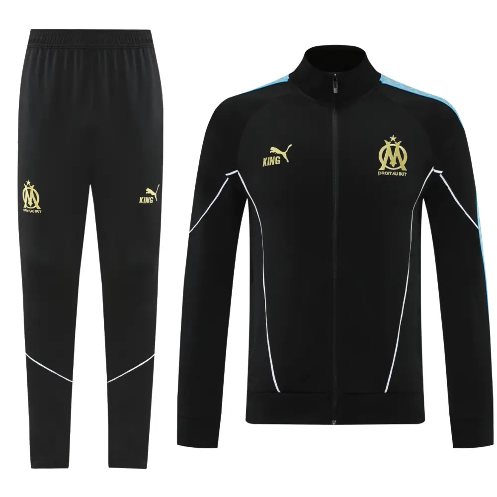OM Black Football Tracksuit 2025/2026